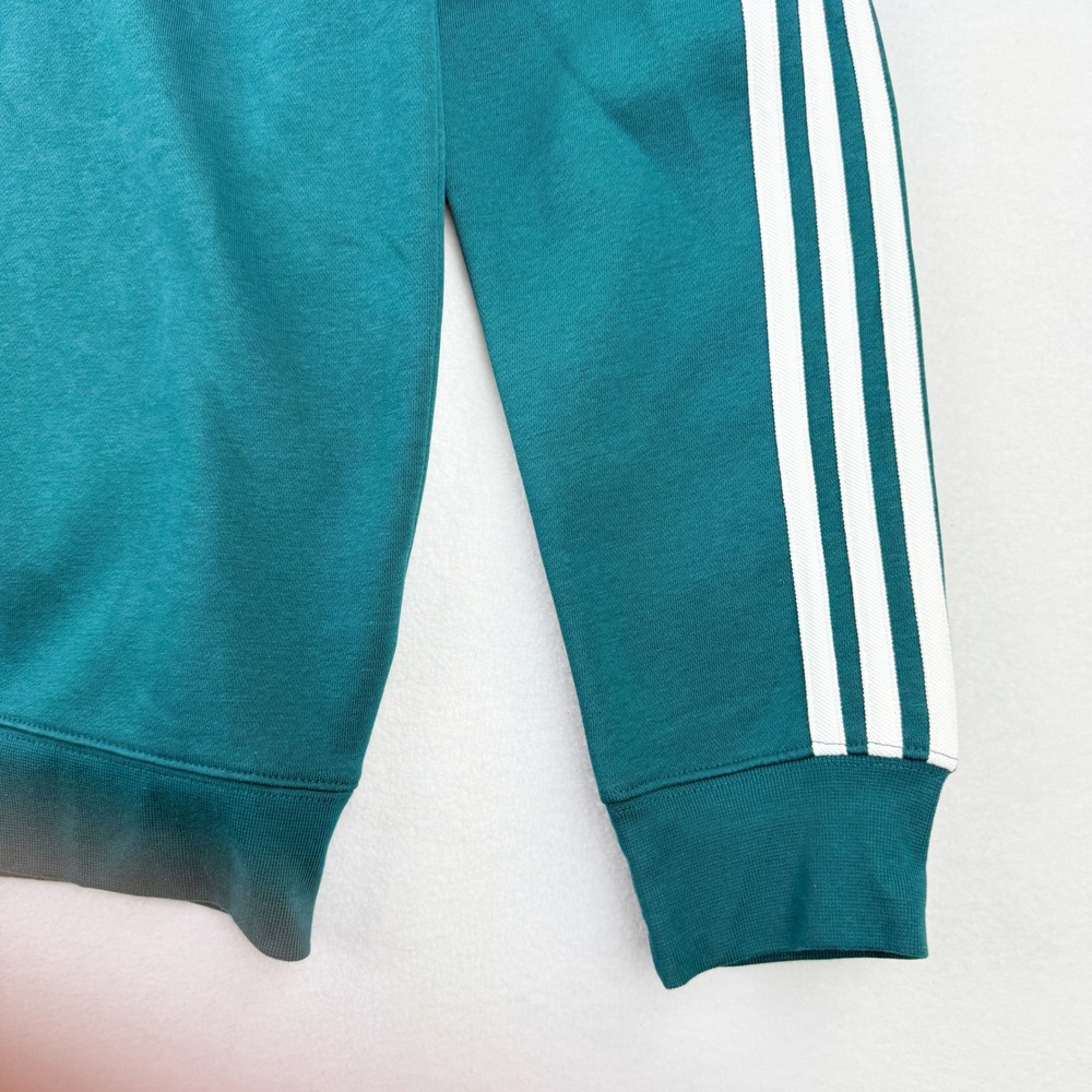 ADIDAS 3 Stripe Crew Sweatshirt Adicolor Size L Mens Legacy Teal JM6125 - New - Picture 3 of 7